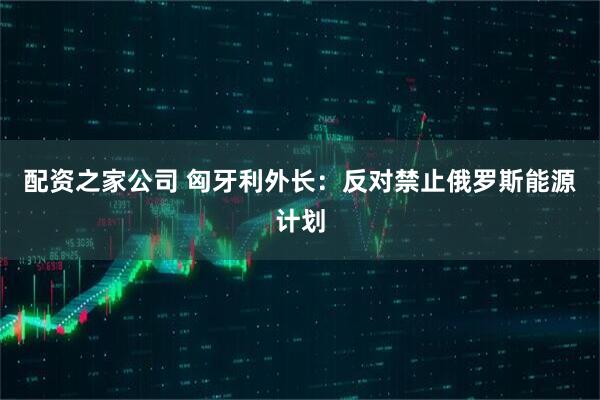 配资之家公司 匈牙利外长：反对禁止俄罗斯能源计划